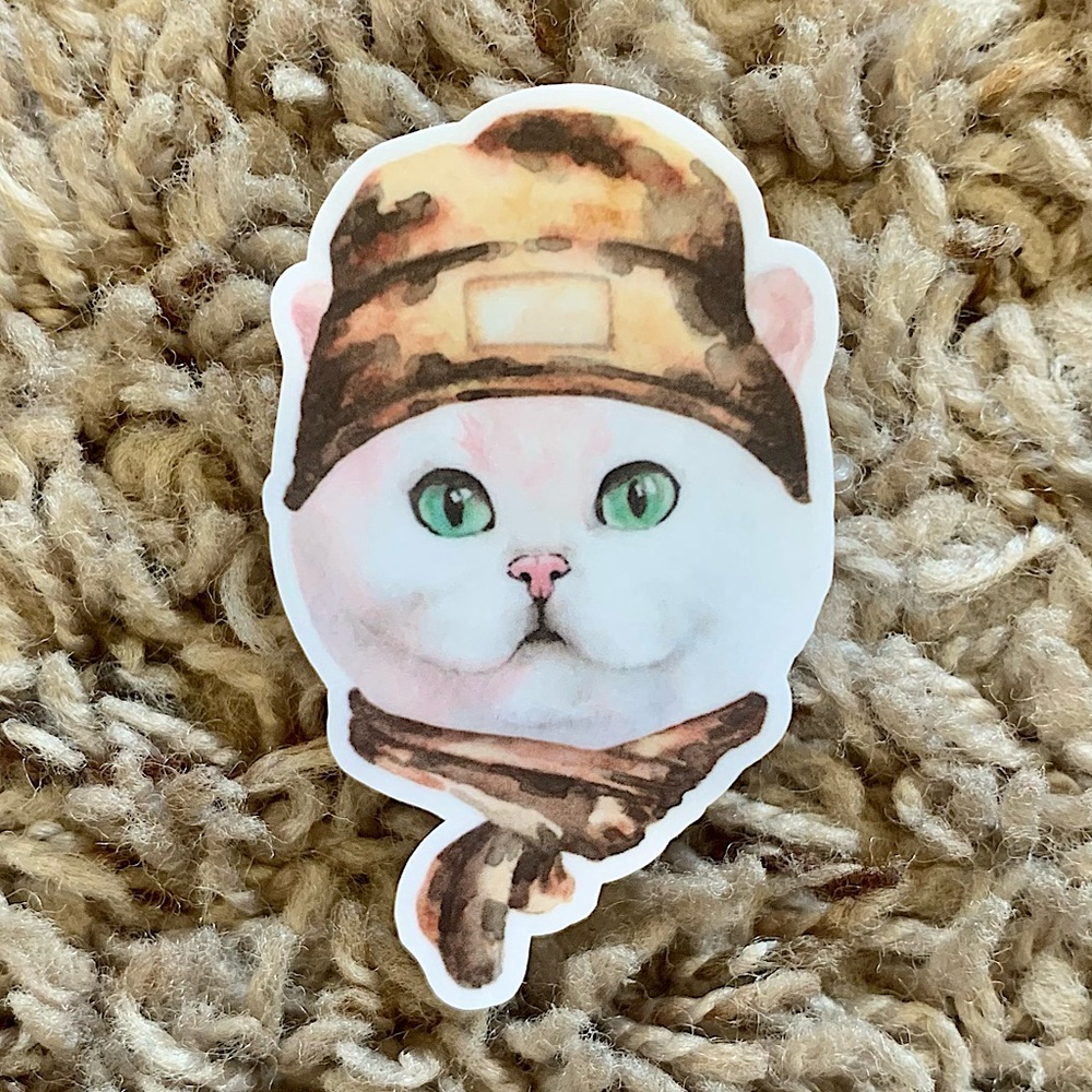 🎄6/$12 Christmas Cat Vinyl Sticker Matte